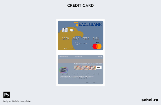 цифровая загрузка шаблона карты Mastercard Nauru Eagle Bank Inc